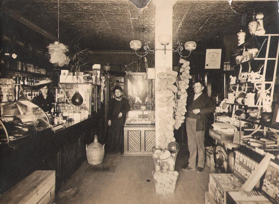 Westaway Pharmacy interior - 1910